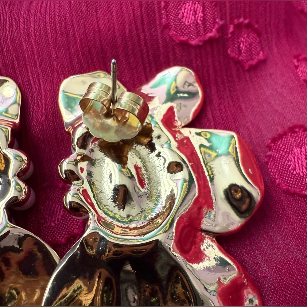 Brianna Cannon Gold Floral Earrings - Picture 7 of 7